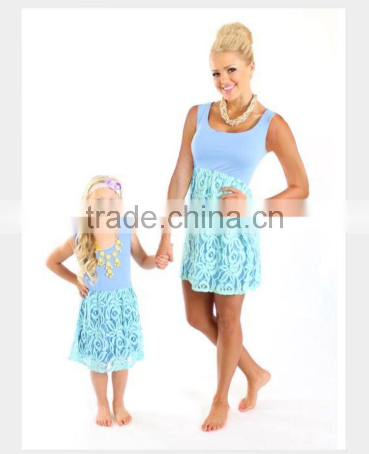 2017 Women Girl's Clothing Dress Mommy and Me Summer Dress