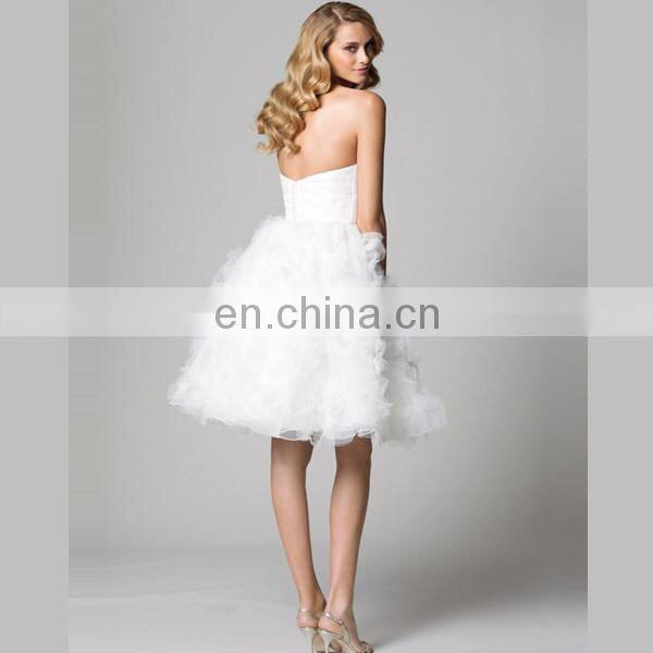 HC4277 The Whole Sale A Line Sleeveless Sweetheart Neckline Crystal Diamond Flowers Skirt White Organza Fluffy Wedding Dresses