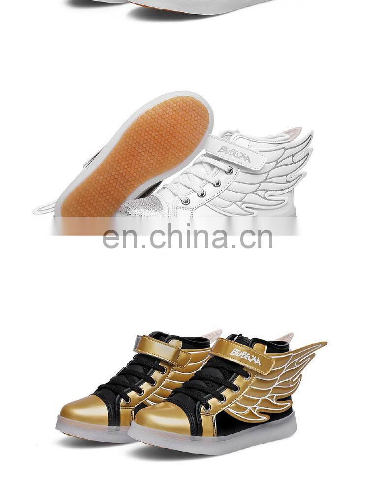 Wholesale hot Led light up kids shoes Children kids led shoes USB rechargeable LED luminous light shoes sneakers for kids