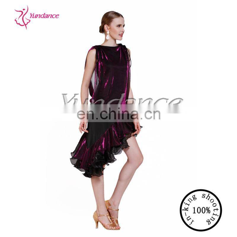 AB009 Latin Dance Dress, Latin Ramba Chacha Dance Costume, Sequin Jive Ballroom Skirt