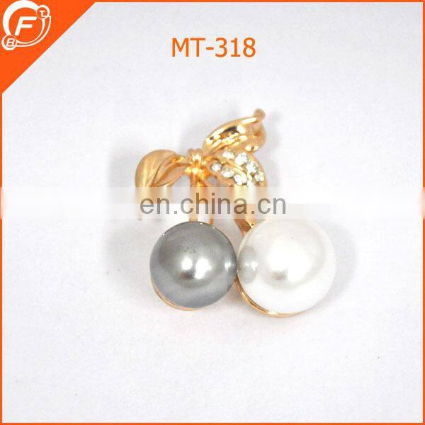 2015 metal pearl lapel pin brooches for suit decoration