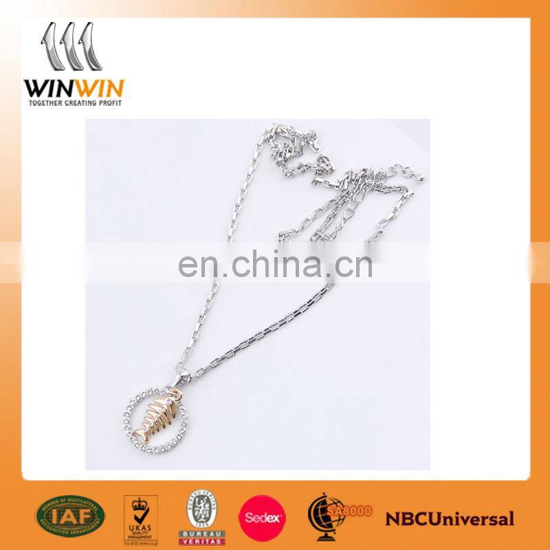 Custom fashion logo alloy necklace for gifts