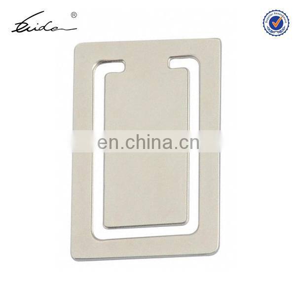 round printed logo metal stick book page marker with crystal