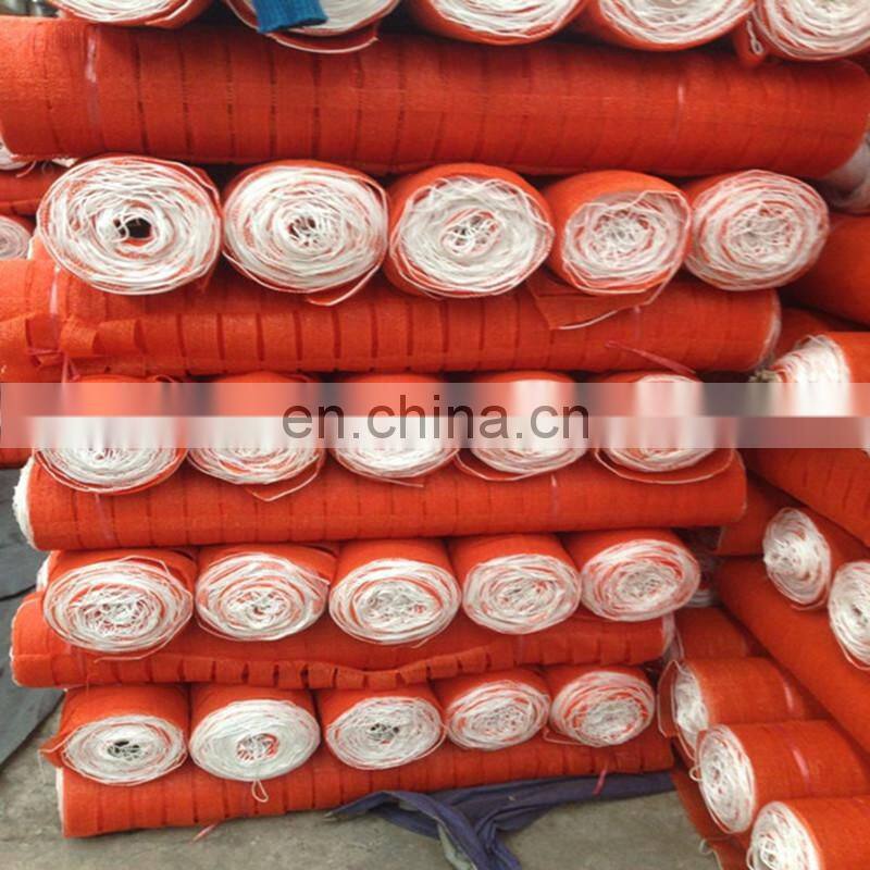 100% HDPE knitting orange safety warning net export to Japan