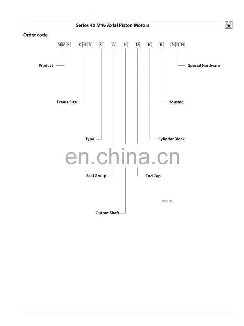 Sauer M46,MMF35,MMF44,SMF4-046,CS531,CS533,SAKAI SV500 hydraulic piston motor