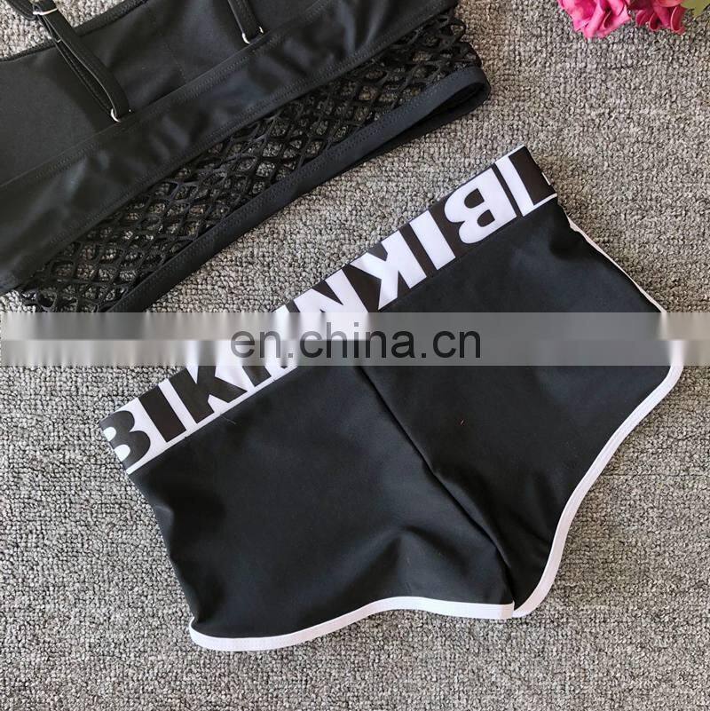 sports high-quality mesh letter swimsuit ladies swim suit yoga clothing new bikini swimwear women