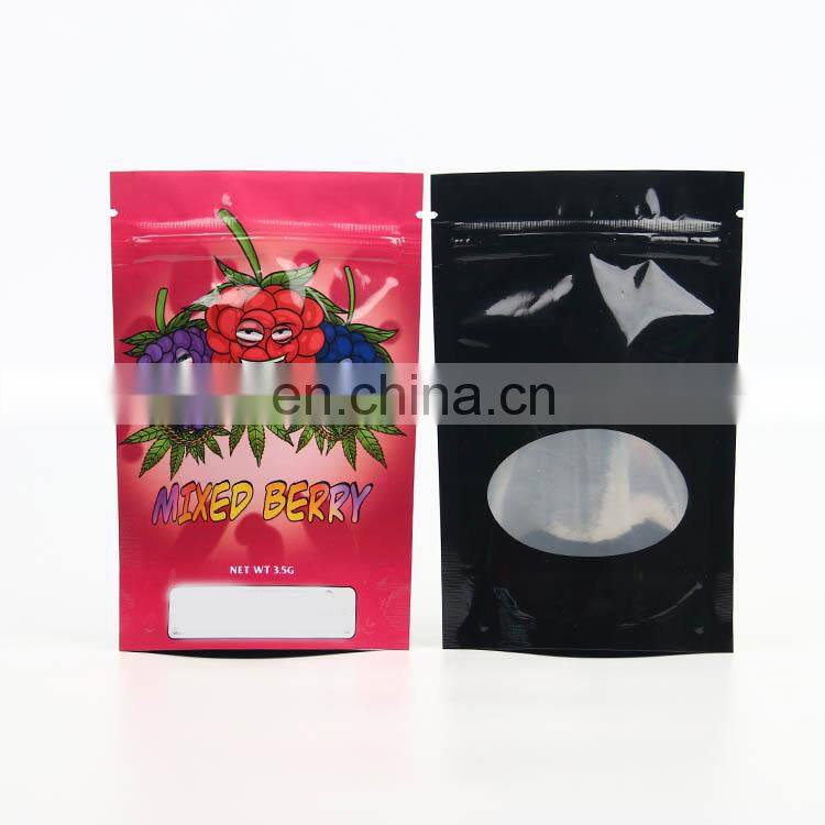 Food grade moisture proof edibles gummy packaging custom 3.5g cookie mylar bag stickers custom logo