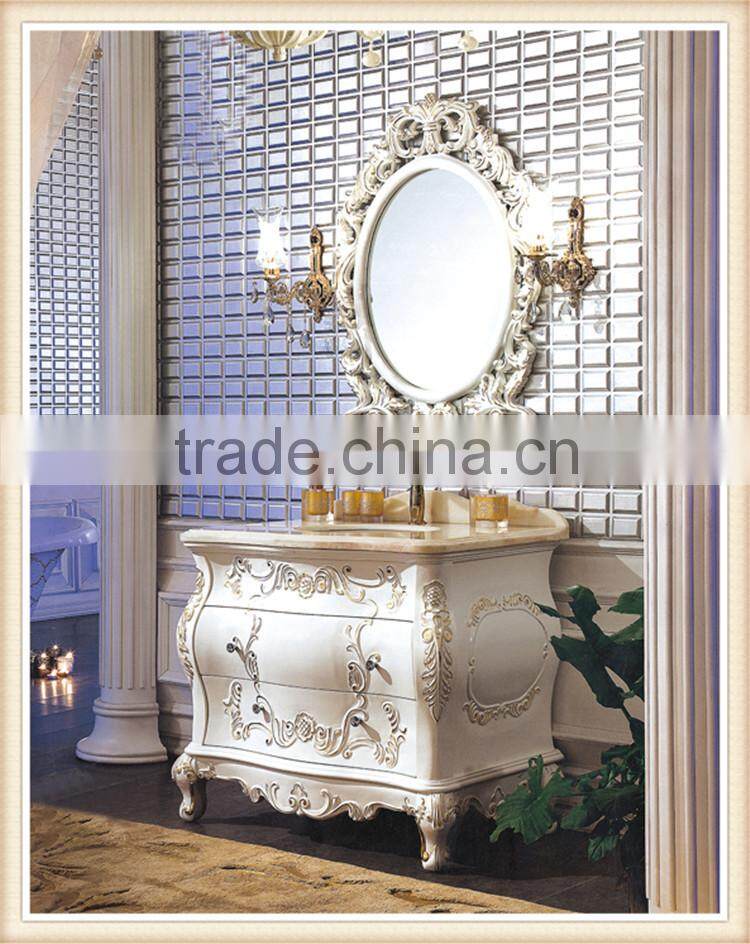 Black color Antique bathroom mirror luxury bathroom furniture