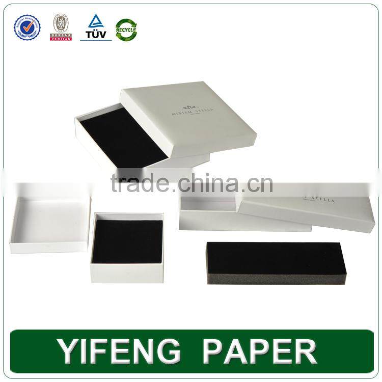 Guangzhou Factory Luxury Necklace Jewelry Packaging Paper white square cardboard box