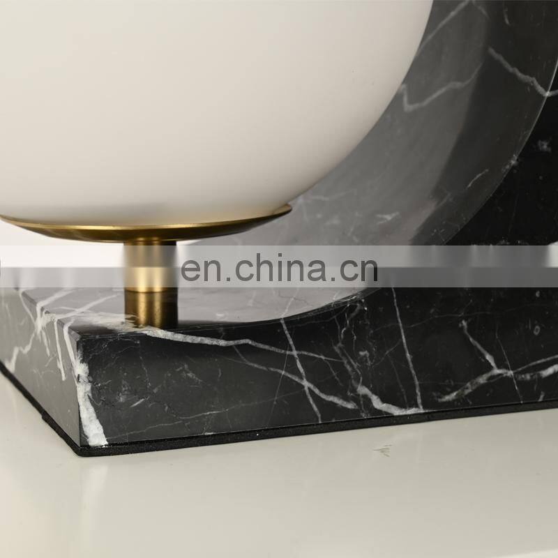 New lighting electric lamp big crystal marble and iron table lamps