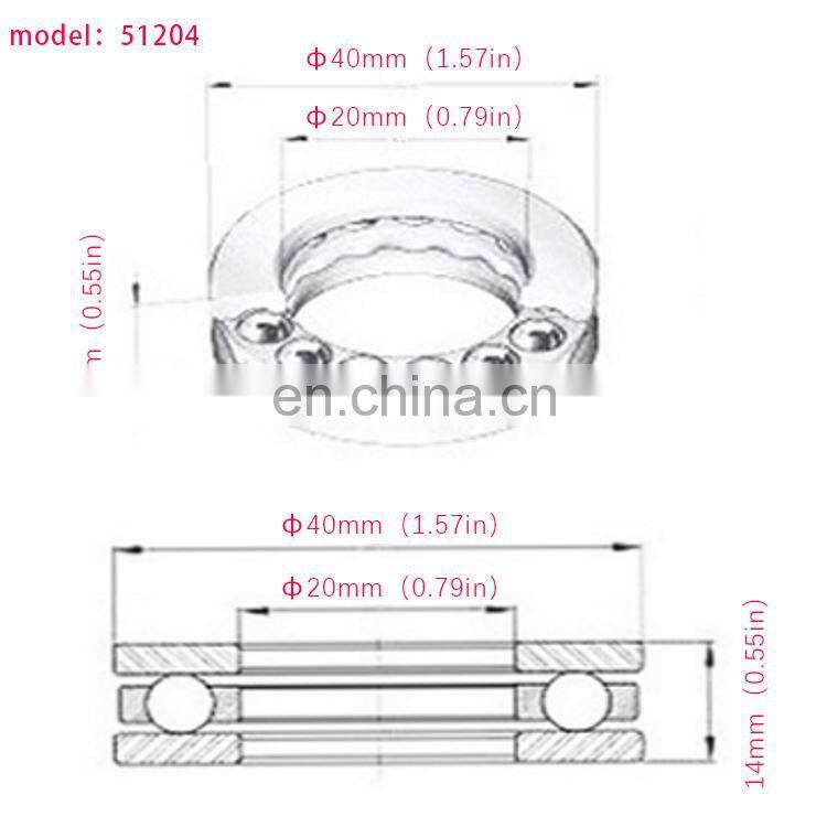 Wholesale fast delivery high quality and low price thrust bearing 51204 thrust ball bearing