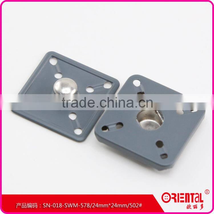 high quality 2 parts square paint metal snap buttons
