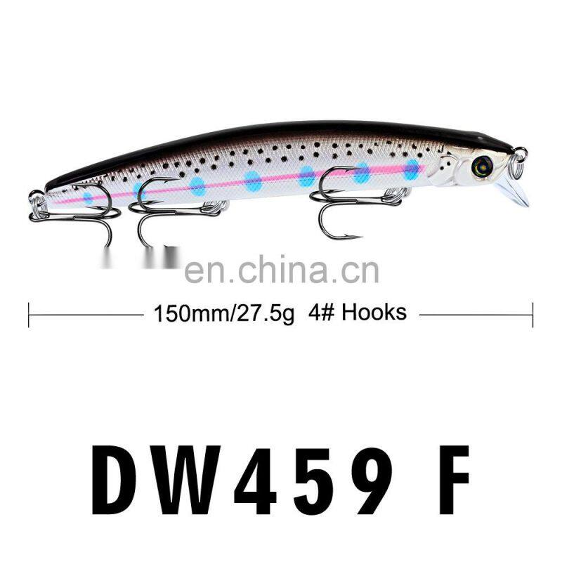 15cmlure baitVIBHard bait bionic water pulling bait 27.5gfish lead sea fishing lure Suspending jerkbait fishing artificial minno