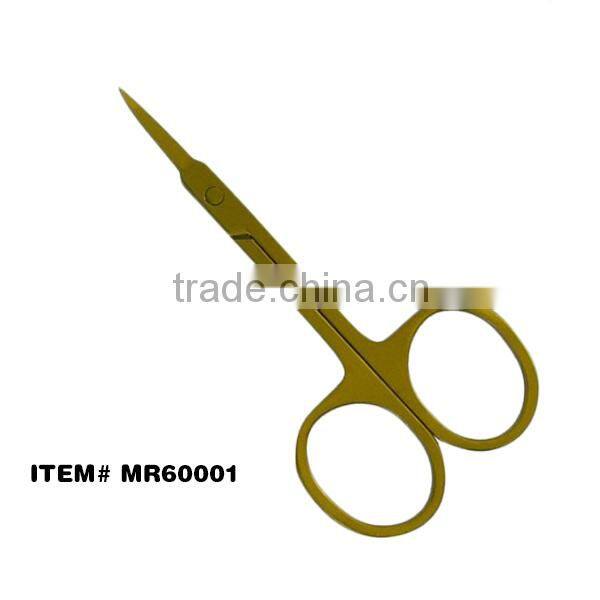 Stainless steel gold coating nail care scissors nail grows into flesh manicure scissors