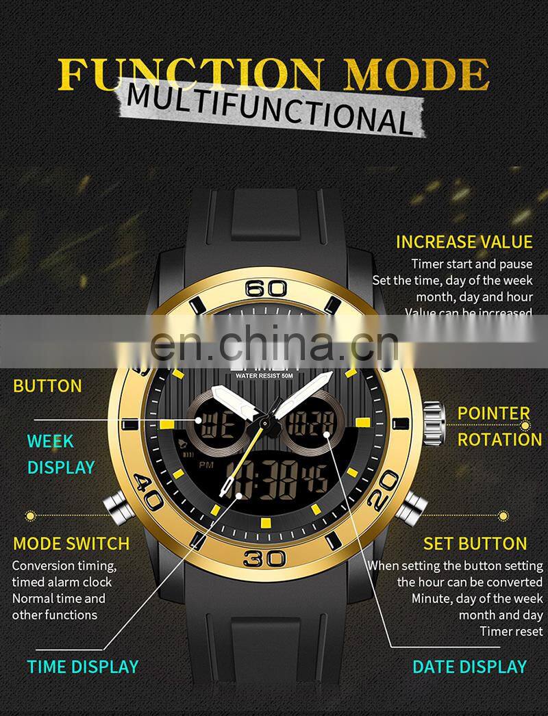 SANDA 3106 Top Luxury Military Army Sport Relogio Masculino Waterproof Digital Luxury Watch for Men