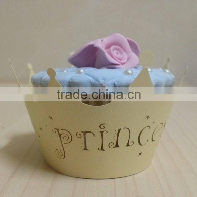 High Quality Lovely 2016 Laser Cut Princess Cupcake Wrappers