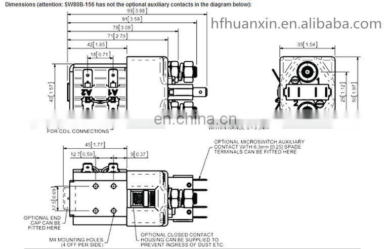 Forklift Parts DC Contactor, 48V DC Contactor , DC Reversing Contactor SW80B-156