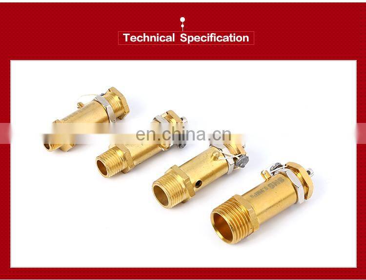 SNS professional air compressor pressure relief safety brass valve