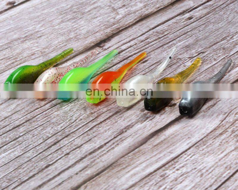 JOHNCOO Swimming Straight Tail Soft Baits Swim baits Soft Fishing Lures for Carp Bass Pike