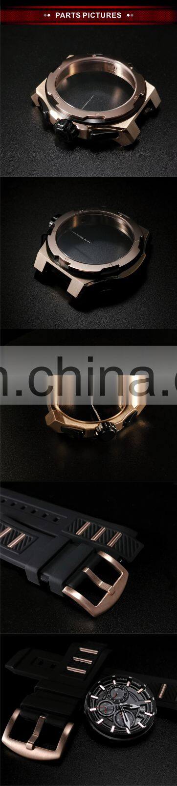 shenzhen dualtime stainless steel case silicon strap big sport men high quality brand watch