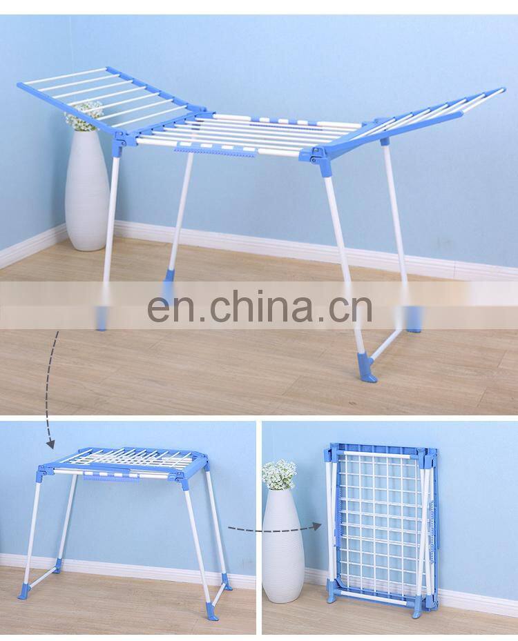Extendable durable metal clothes drying rack