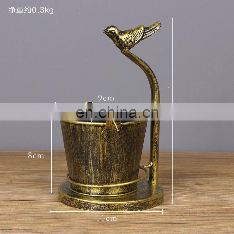 Retro creative Faucet Bird Deer Head Figurine Ashtray Vintage Handicraft for Home Bar Decoration Accessories Photography Props