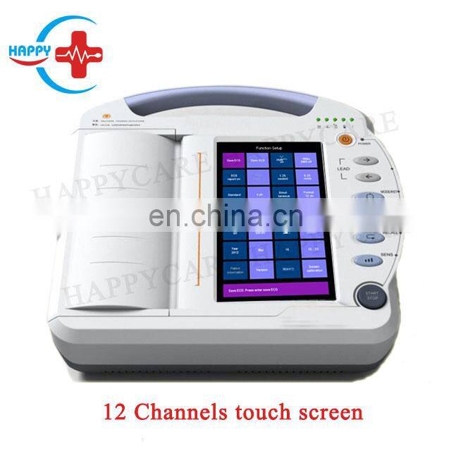 HC-H004 Portable Digital ECG Machine Hospital Device 10 Inch Touch Screen Electrocardiograph 12 Channel