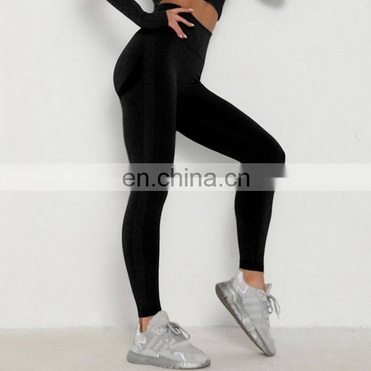 Womens High Waist Butt Lift Yoga Fitness Leggings-sports Pants Seamless Fitness Leggings