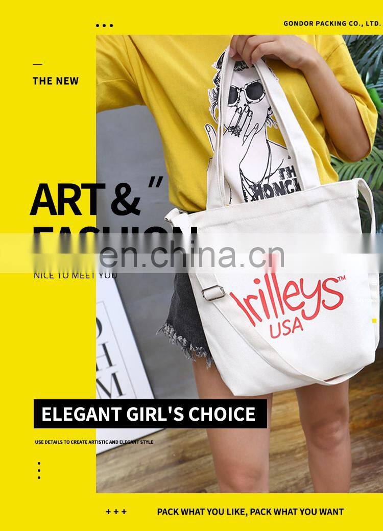 Manufacturers direct sales Custom Logo Single shoulder sloping canvas bag shoulder strap adjustable shopping bag