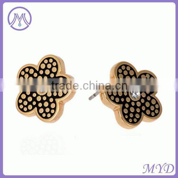 Wholesale star shape enamel stud earrings