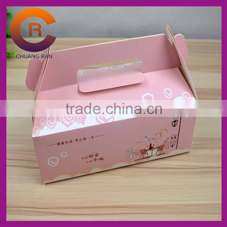 Strong corrugated paper printed custom decorative cake boxes
