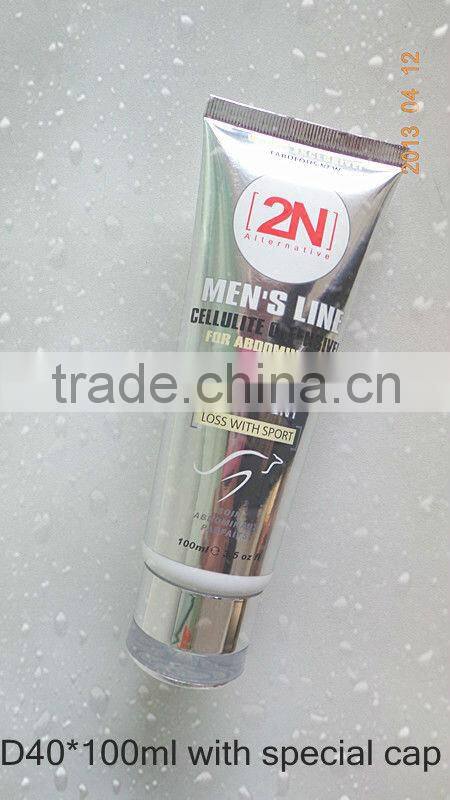 Plastic tube for cosmetic packaging,D40 labeling tube with special cap