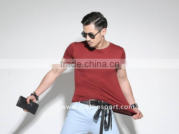 Custom V-Neck T-Shirt Plain Cotton Wholesale Blank T-Shirt 2016