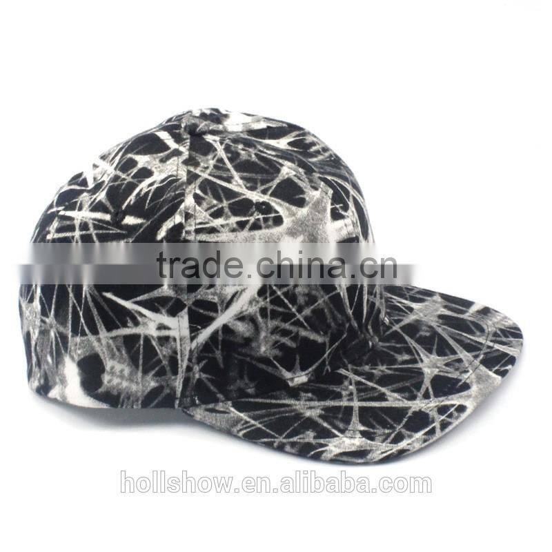 New Style Hiphop Popular Scrawl Printed Unisex Women Men Flat Brim Trucker Cap