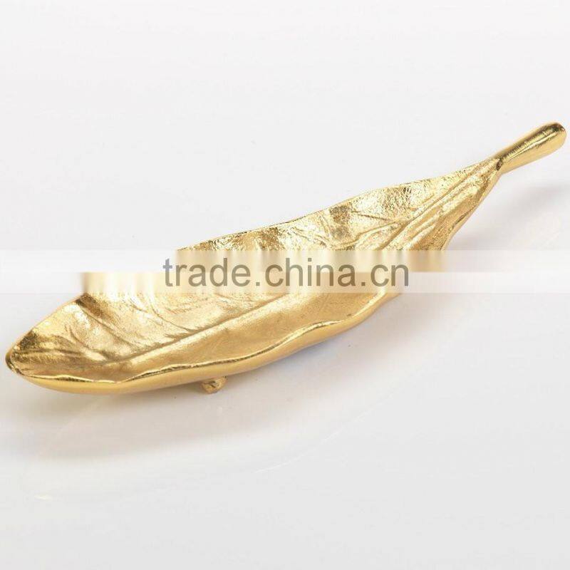 Aluminum Leaf Gold Tray