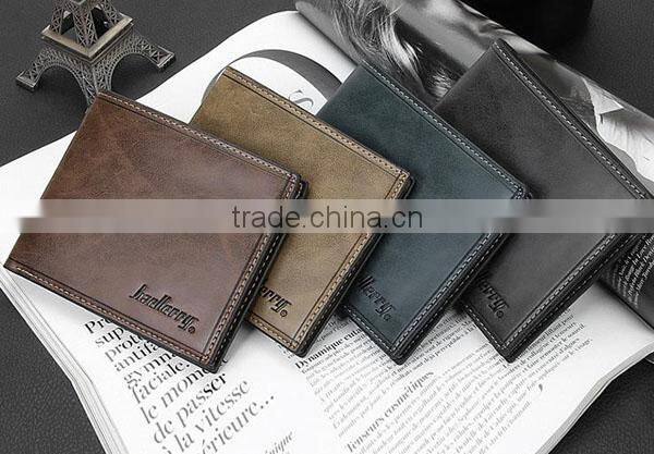 Stock Fashion Black Check Grain wallet for men