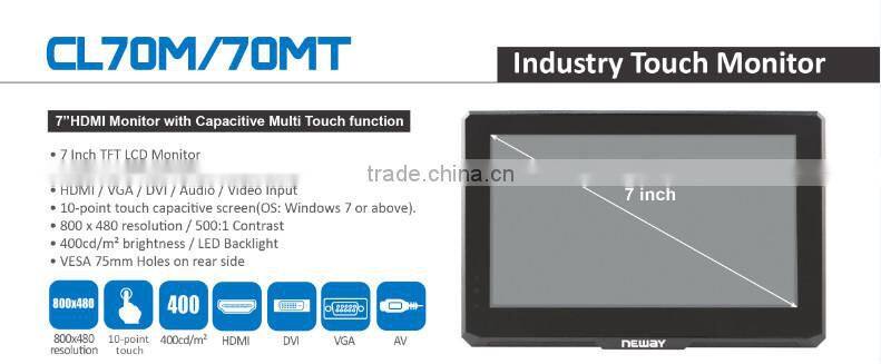 Industrial 7 inch touchscreen Lcd monitor vga lcd monitor