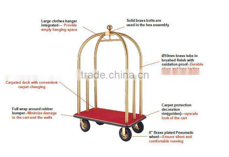 Hotel Lobby Birdcage Luggage Cart