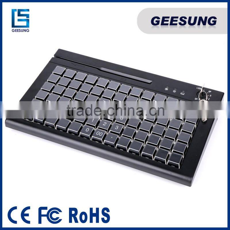 78 Keys Keyboard with USB Port/Keyobard with Magstripe Reader
