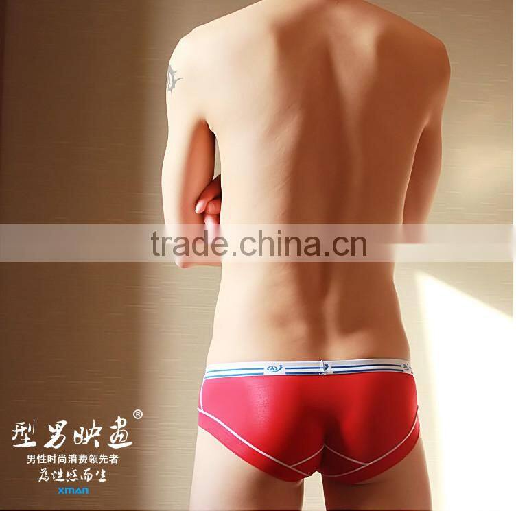 Sexy Underwear Red Color Big Brand Underwear of Sub Transparent Men Brief