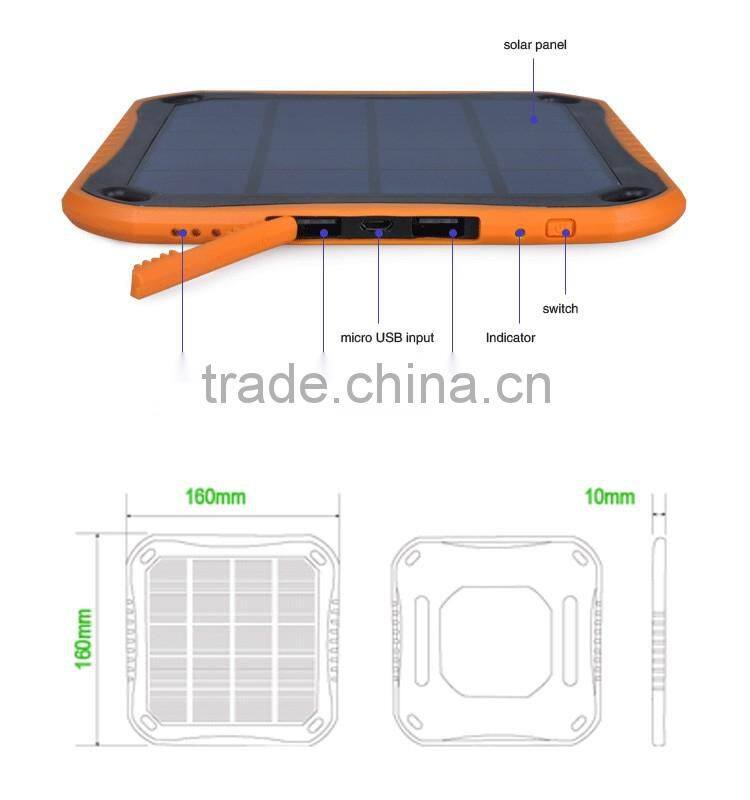 Popular solar power bank portable solar power bank solar outdoor camping solar power bank