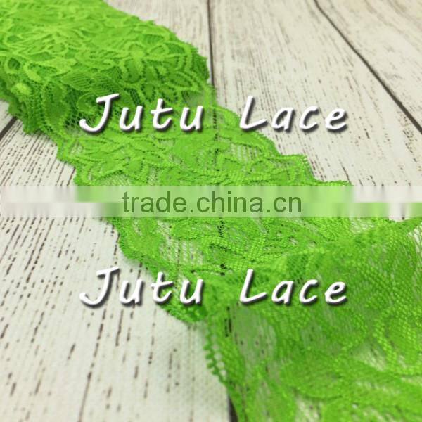 8CM width lace elastic for headband, Laces fabric wholesale African korean silk lace fabrics for party