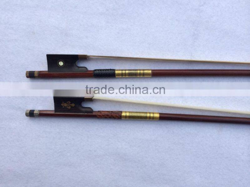brazil wood stick with ebony violin bow frogs