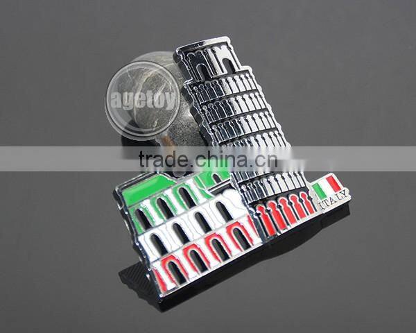 Italy Travel The Roman Colosseum Souvenirs And Leaning Tower of Pisa Tourist Promotion Custom Metal Fridge Magnet