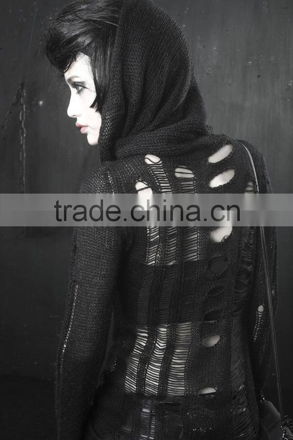 2014 new fashion unique design gothic dark sexy sweater cardigans M-012