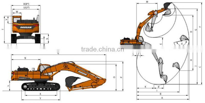 2016 new doosan excavator, doosan excavator parts
