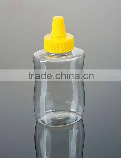 PET jar with needle nose lid 500ml honey Plastic bottle
