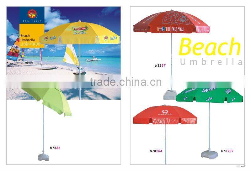 beach umbrella with printing for promotional 2m size