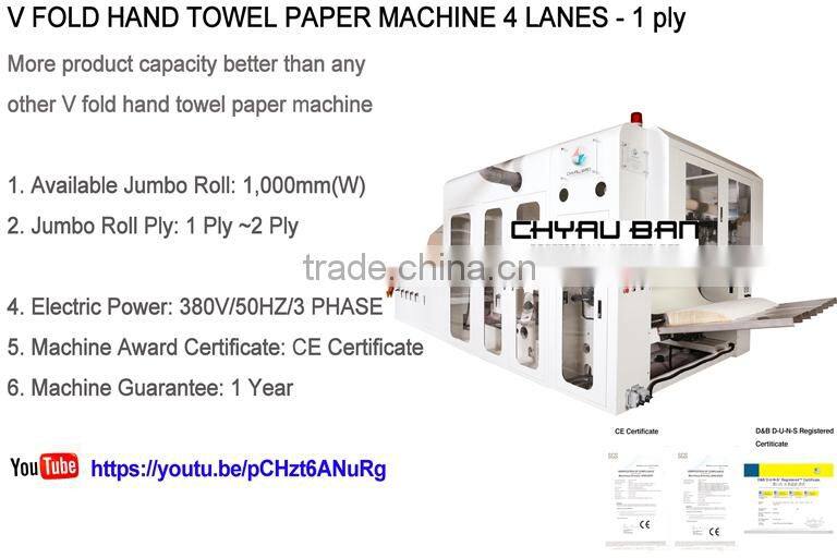 Micro Emboss V Folding Hand Paper Towel Making Machine