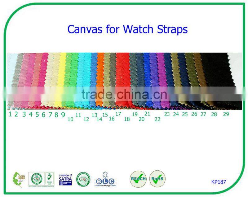 Supreme Grade Genuine Leather Lining Canvas Watch Straps